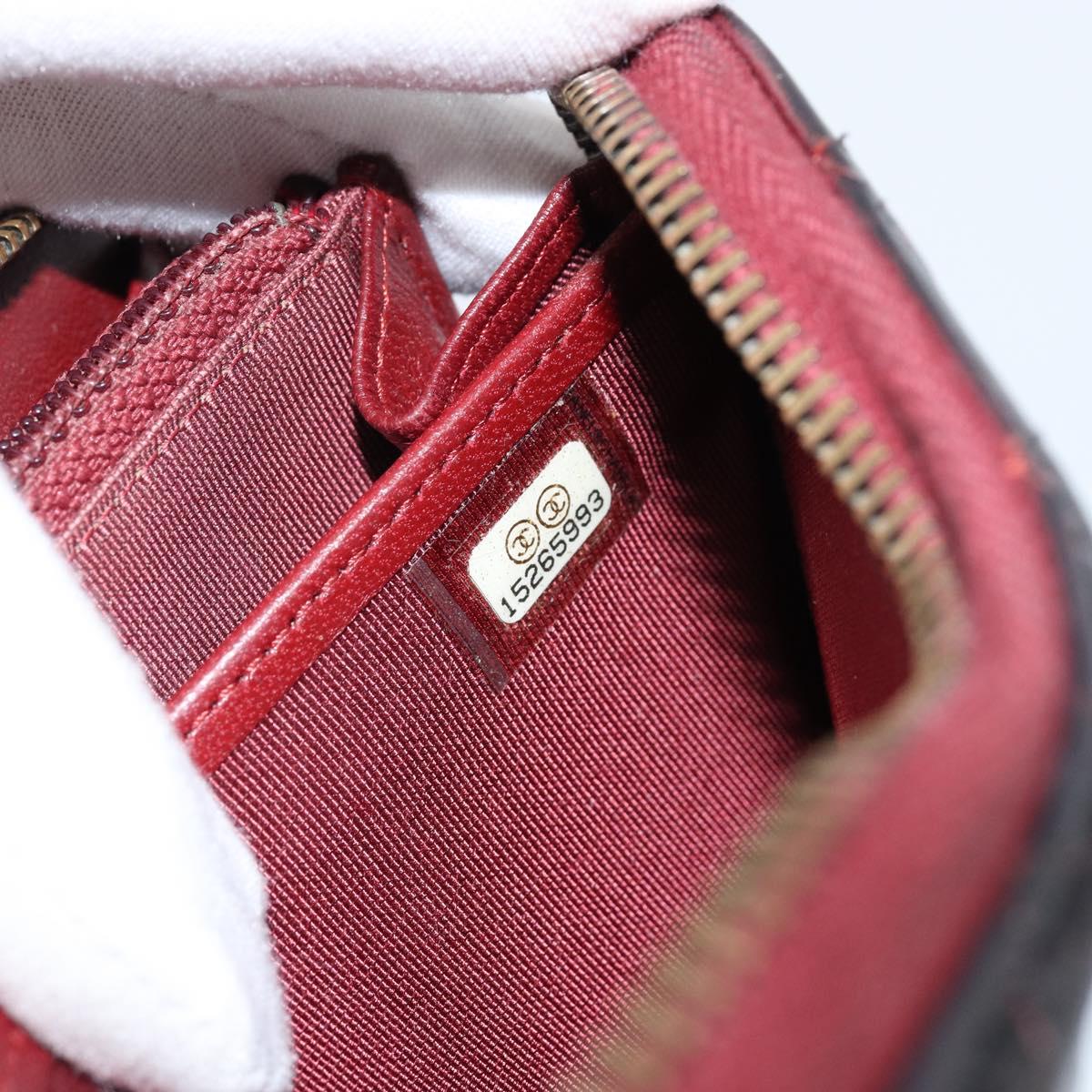 CHANEL Matelasse Wallet Leather Black Silver CC Auth bs29859