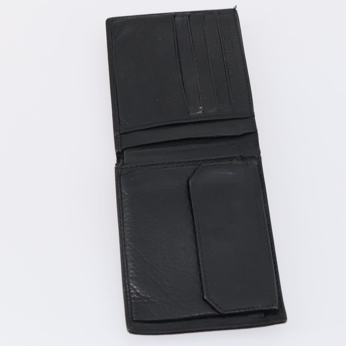 Dunhill Clutch Bag Leather 10set Black Navy Auth bs29865