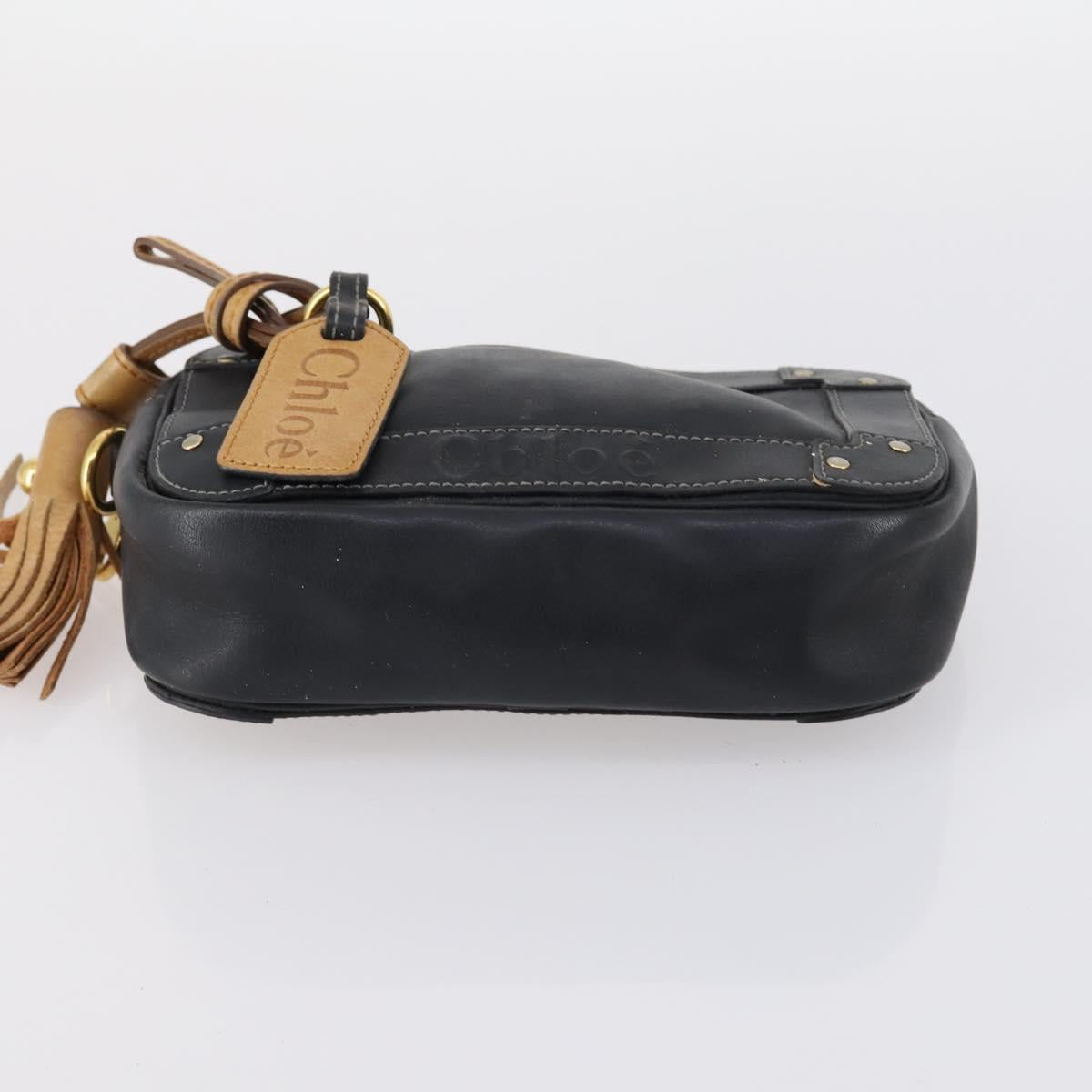 Chloe Hand Bag Leather 4Set Bordeaux Black Ivory Auth bs29866