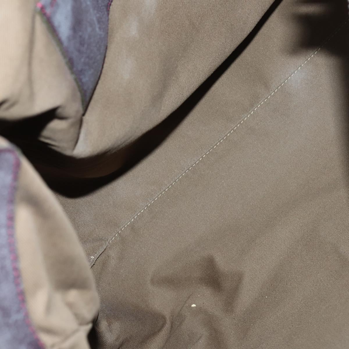 Chloe Hand Bag Leather 4Set Bordeaux Black Ivory Auth bs29866