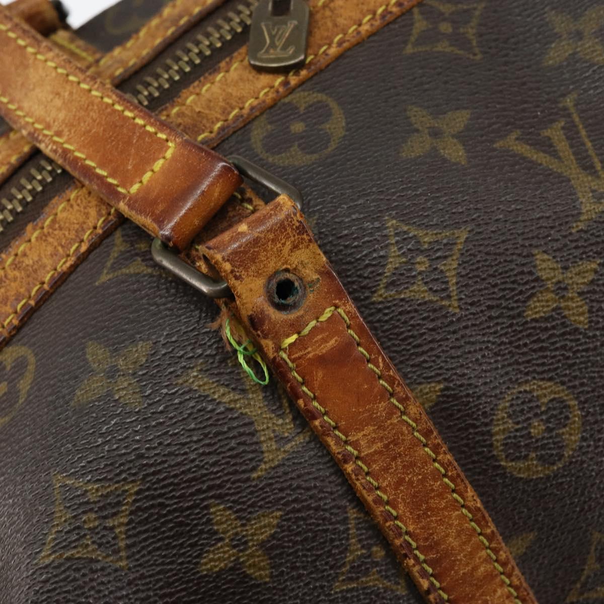LOUIS VUITTON Monogram Sac Souple 35 Boston Bag M41626 LV Auth bs29876