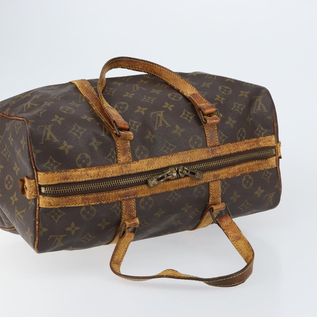 LOUIS VUITTON Monogram Sac Souple 35 Boston Bag M41626 LV Auth bs29876