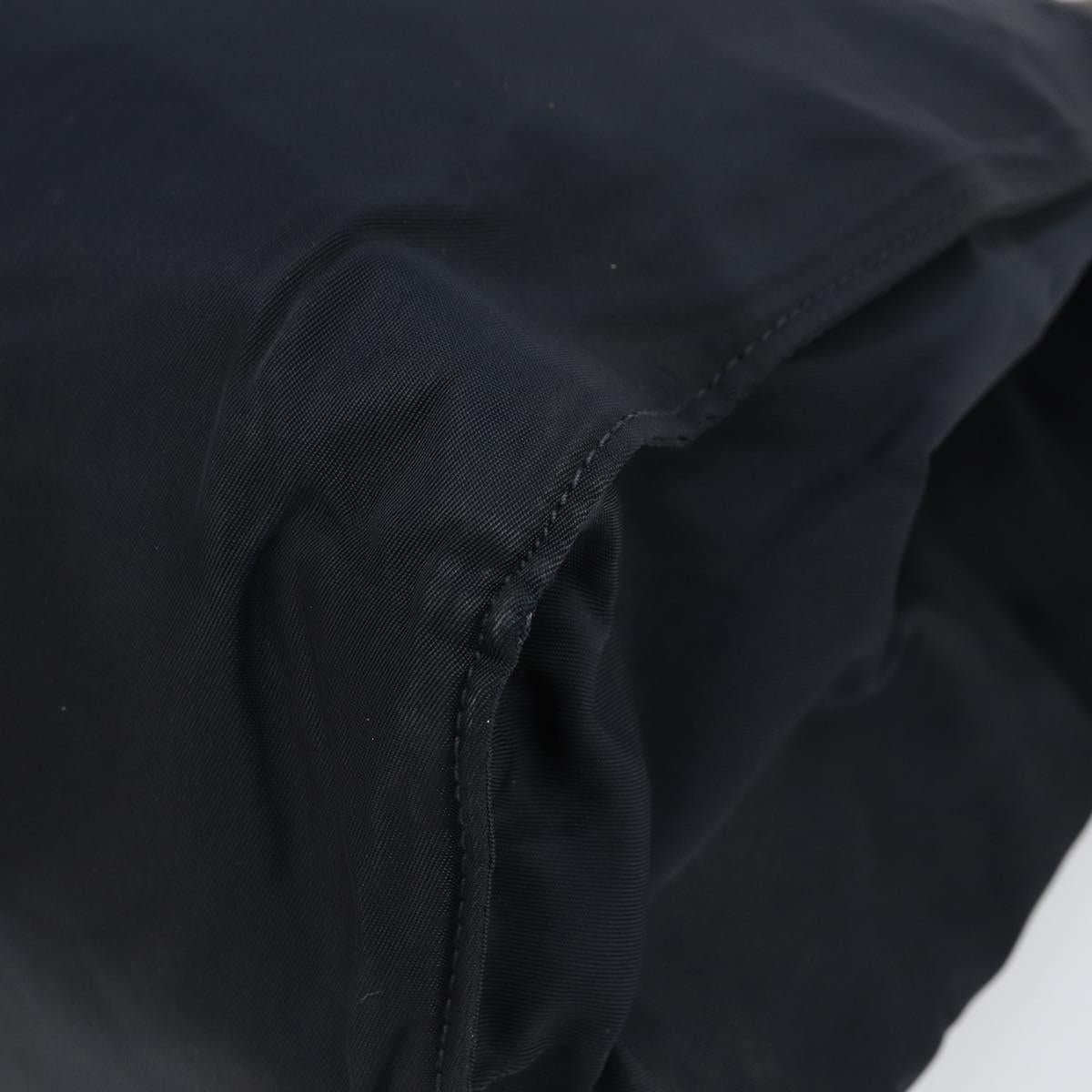 PRADA Hand Bag Nylon Navy Gold Auth bs29879