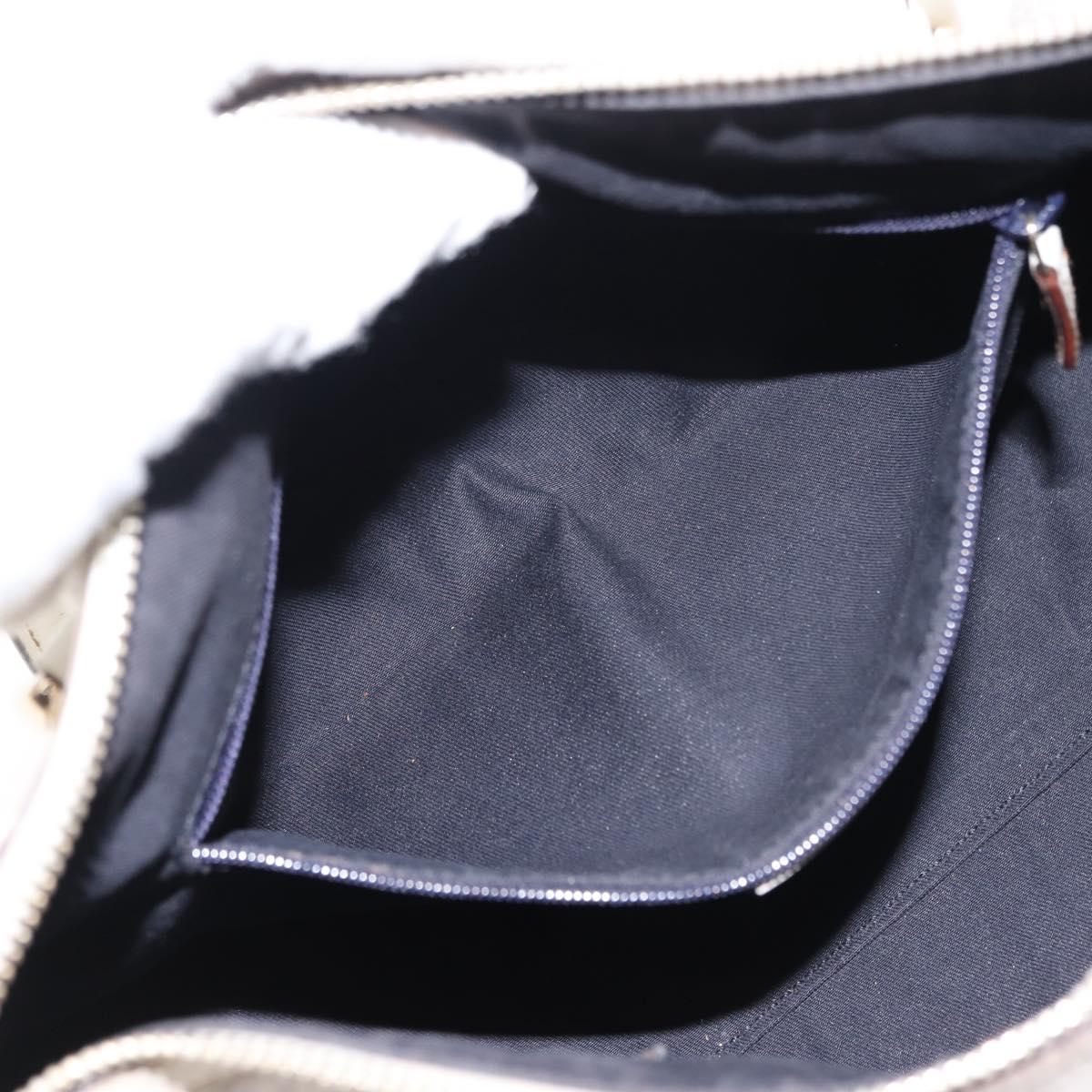 GUCCI Mini Abbey Boston Bag Leather White Gold 180942 Auth bs29883