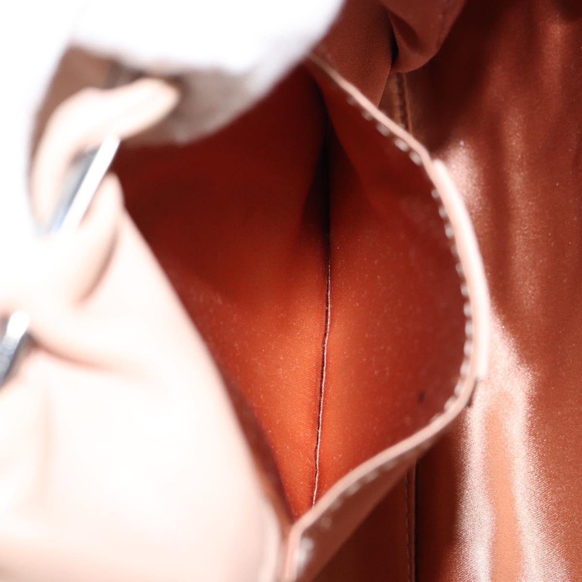 GUCCI Tote Bag Leather Beige Silver 002 1054 Auth bs29889