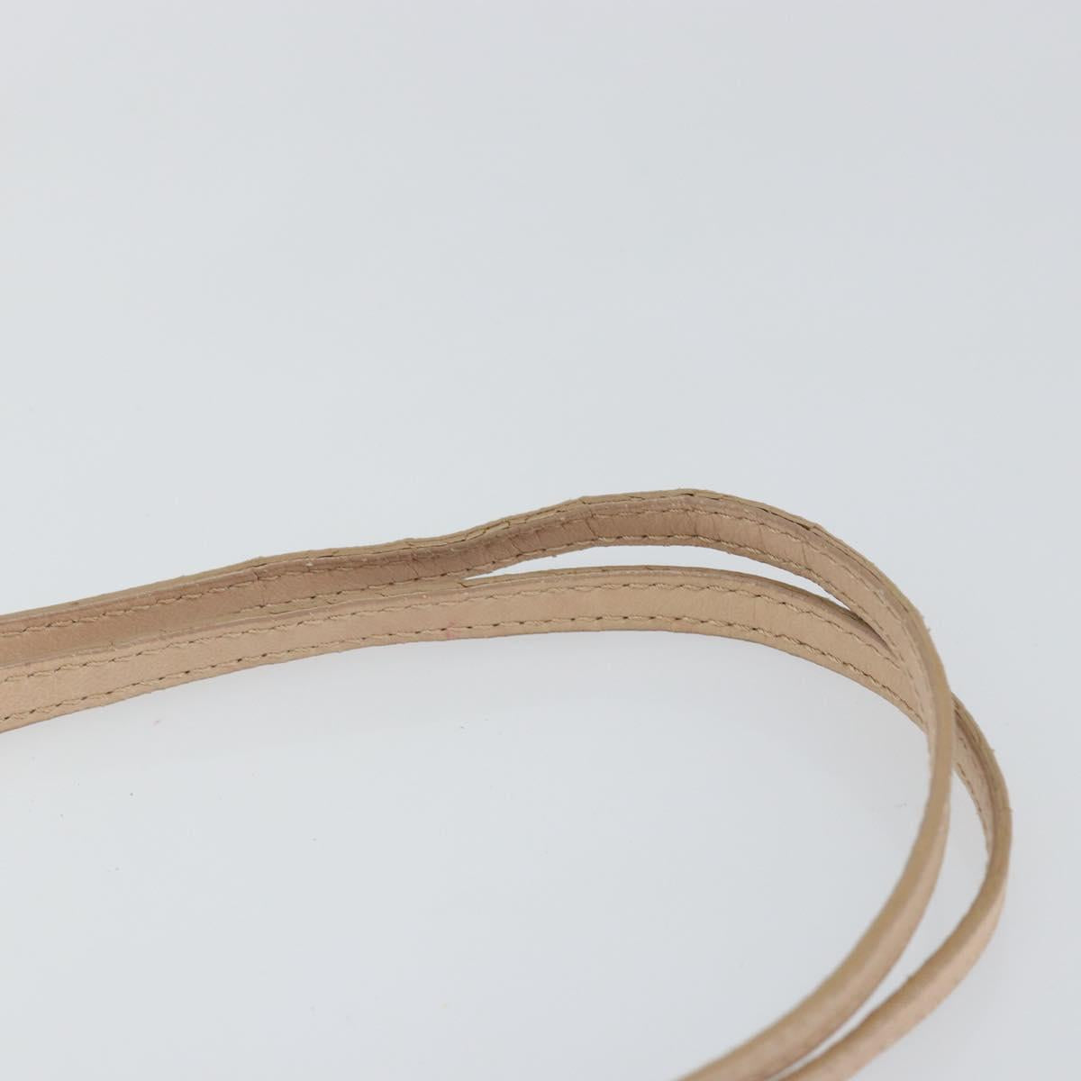 GUCCI Tote Bag Leather Beige Silver 002 1054 Auth bs29889