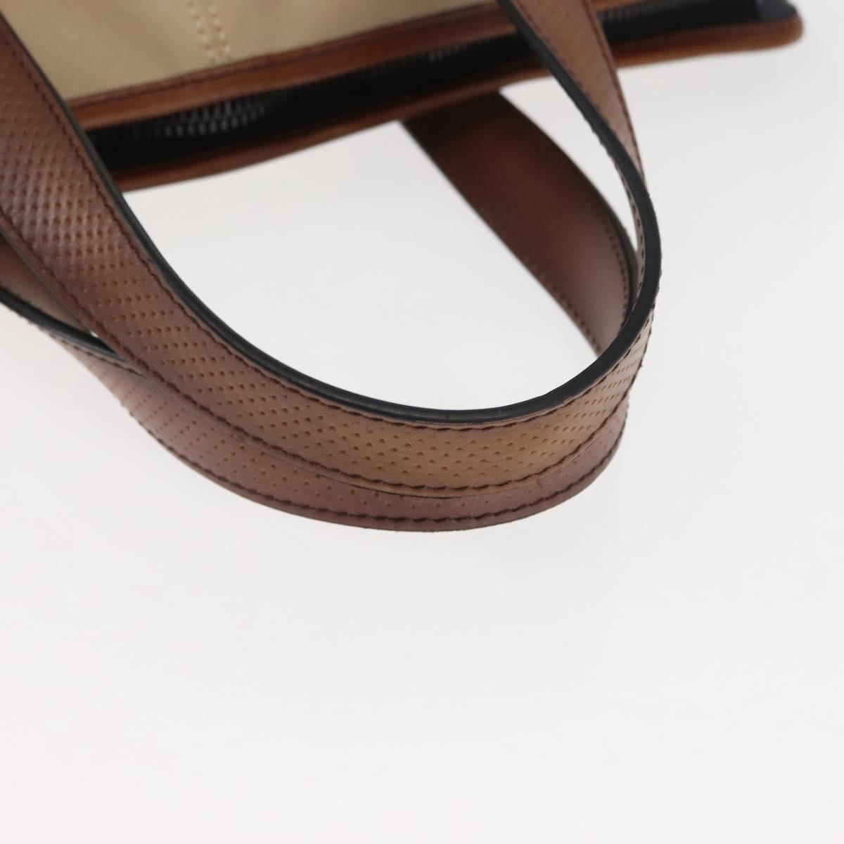 Berluti Calligraphy Tote Bag Canvas Leather Beige Silver Auth bs29891