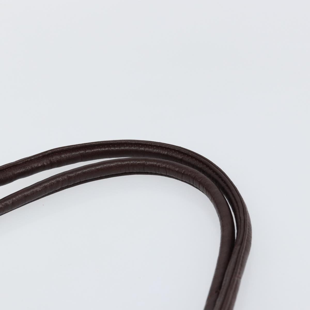 CHANEL V stitch Shoulder Bag Lamb Skin Brown Gold CC Auth bs29893