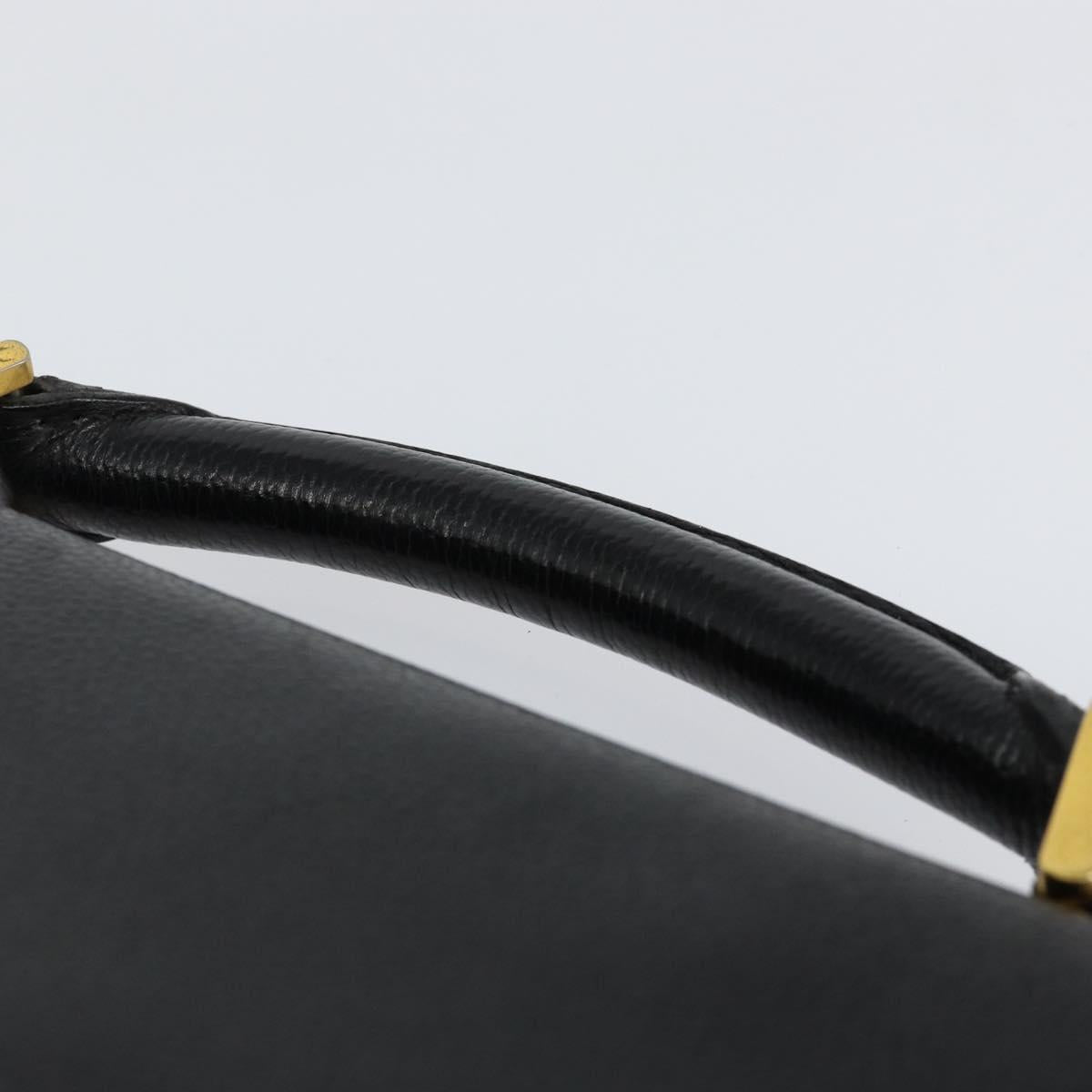 CHANEL Briefcase Caviar Skin Black Gold CC Auth bs29898