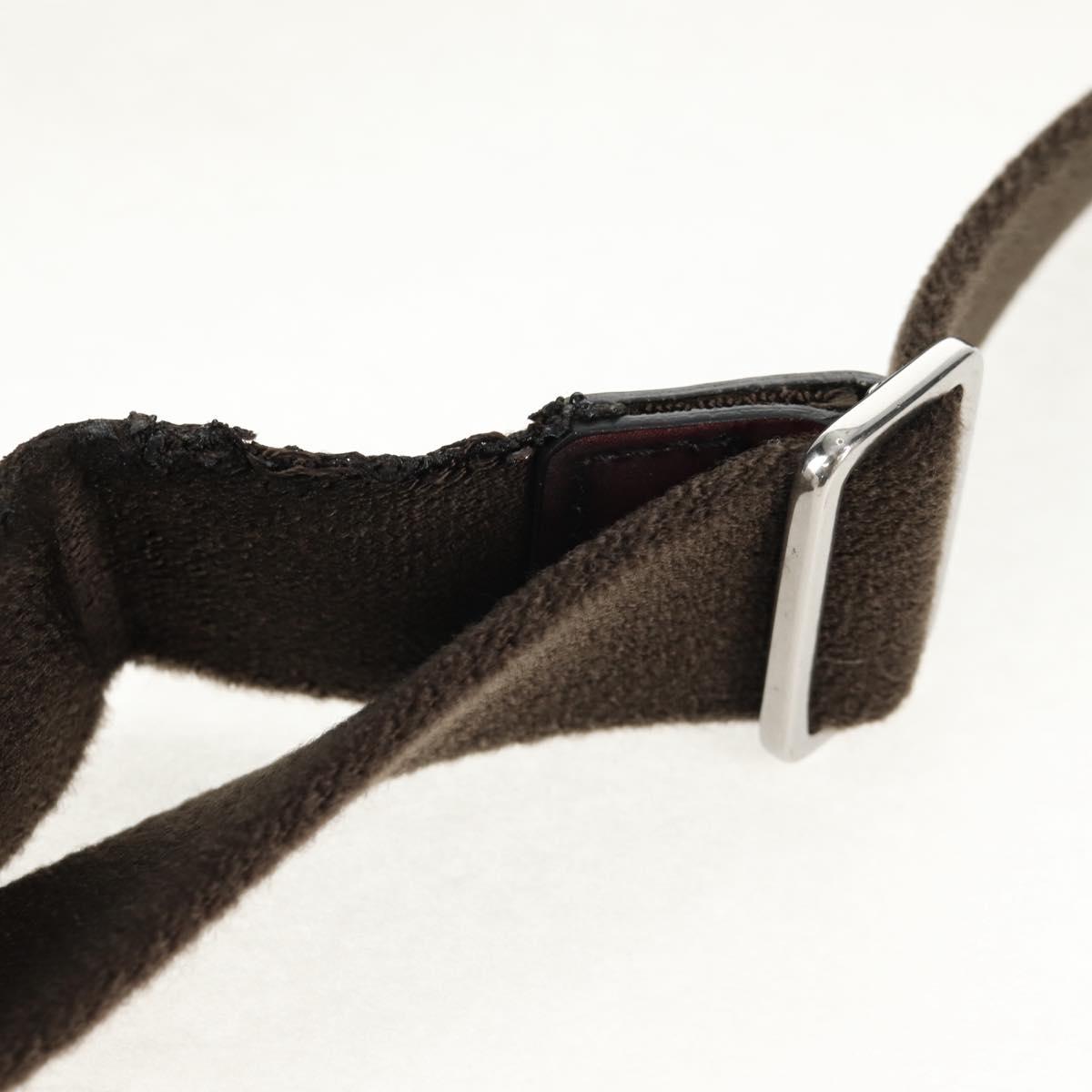 Berluti Shoulder Bag Leather Brown Silver Auth bs29899