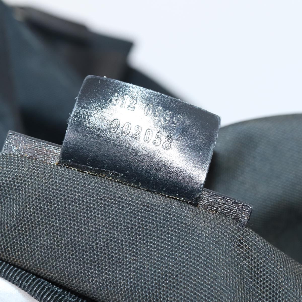 GUCCI Boston Bag Nylon Black Silver 012 0389 Auth bs29901