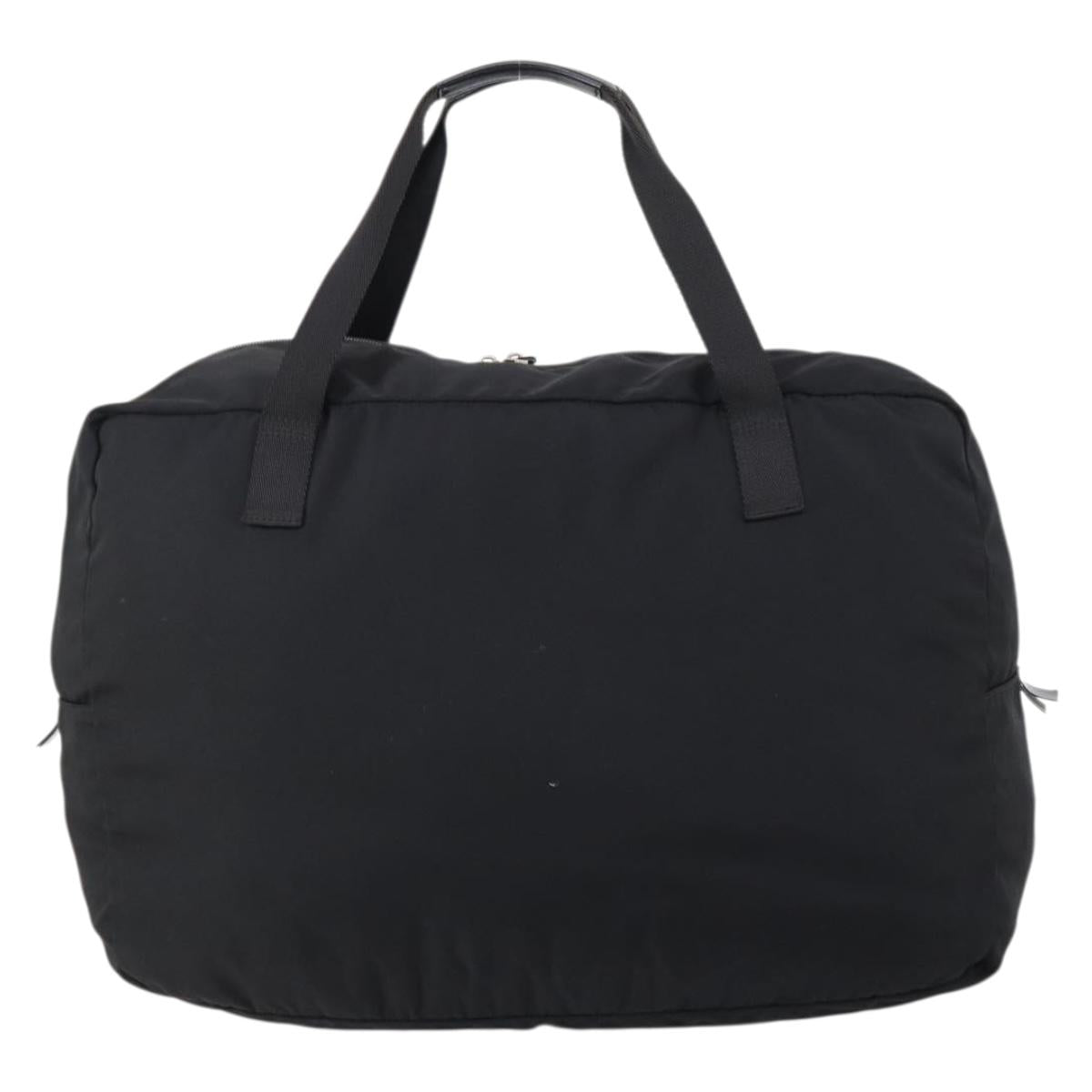 GUCCI Boston Bag Nylon Black Silver 012 0389 Auth bs29901