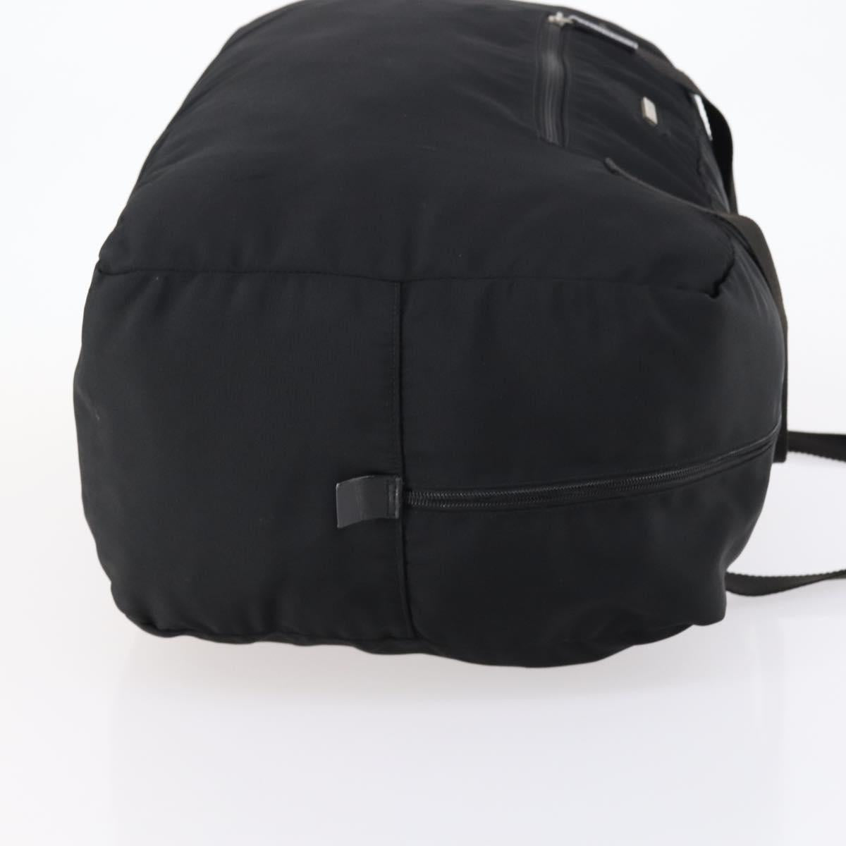 GUCCI Boston Bag Nylon Black Silver 012 0389 Auth bs29901