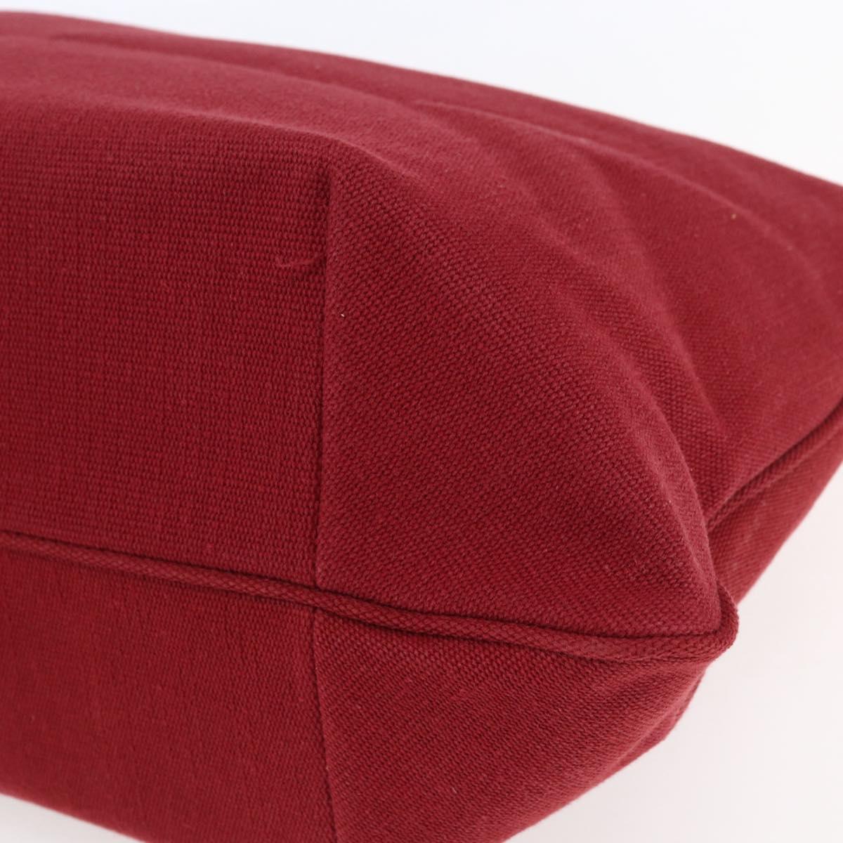 BOTTEGA VENETA Chain Tote Bag Canvas Outlet Red Auth bs29902