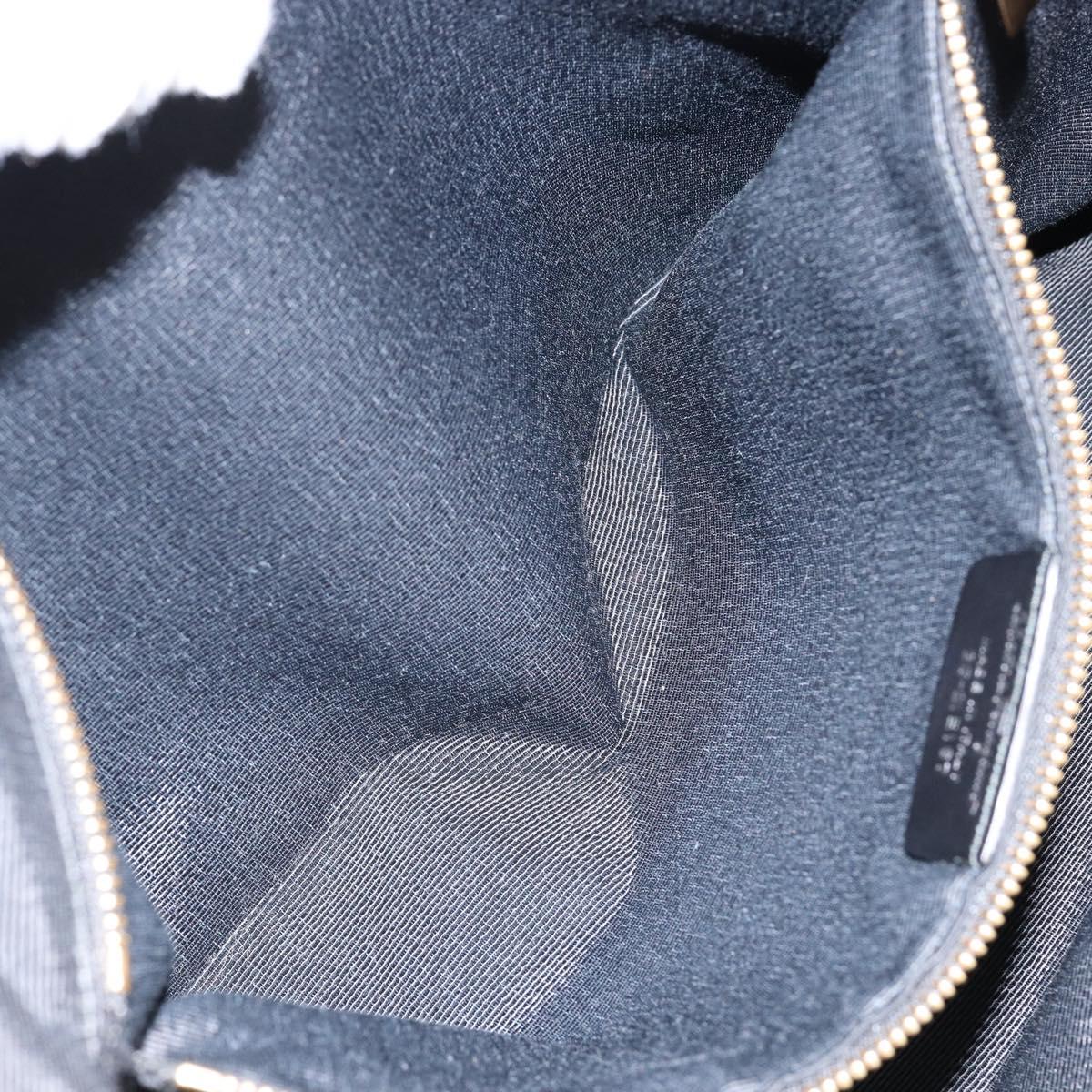 Salvatore Ferragamo Tote Bag Nylon Black Gold Auth bs29903