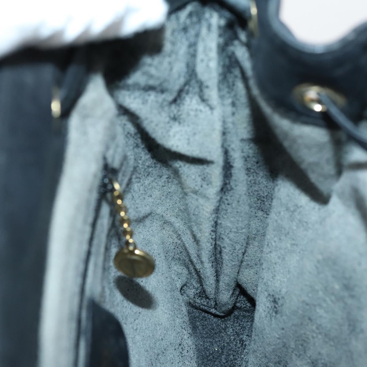 GUCCI Bamboo Backpack Leather Black Gold 003 2058 0030 Auth bs29906