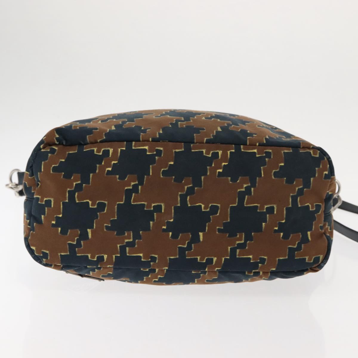 PRADA Tote Bag Canvas 2way Navy Brown Auth bs29907