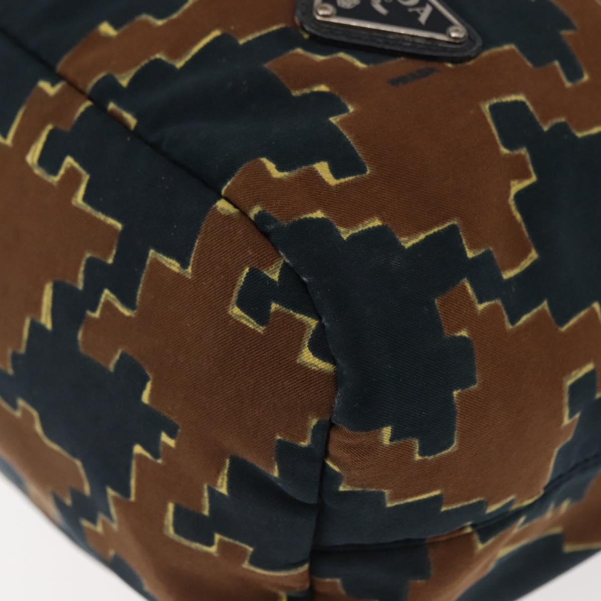 PRADA Tote Bag Canvas 2way Navy Brown Auth bs29907