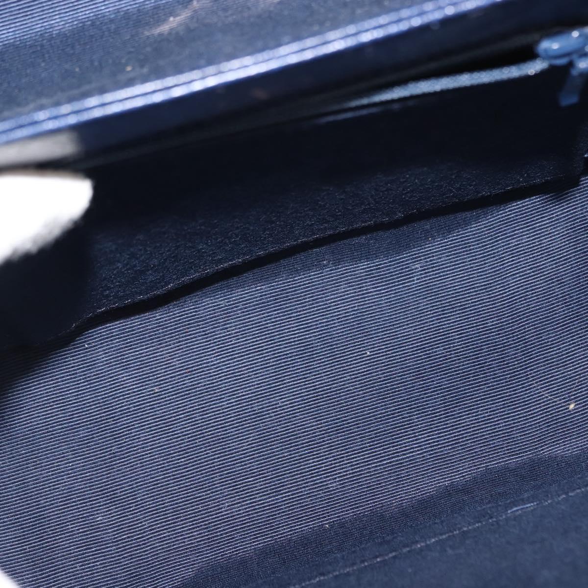 VALENTINO Shoulder Bag Leather 2way Blue Gold Auth bs29911