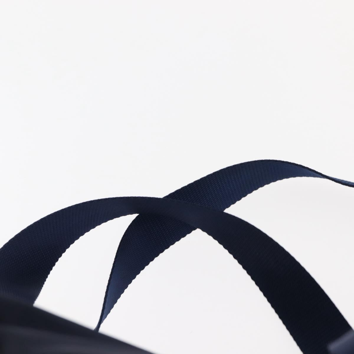 PRADA Backpack Nylon Navy Silver Auth bs29913