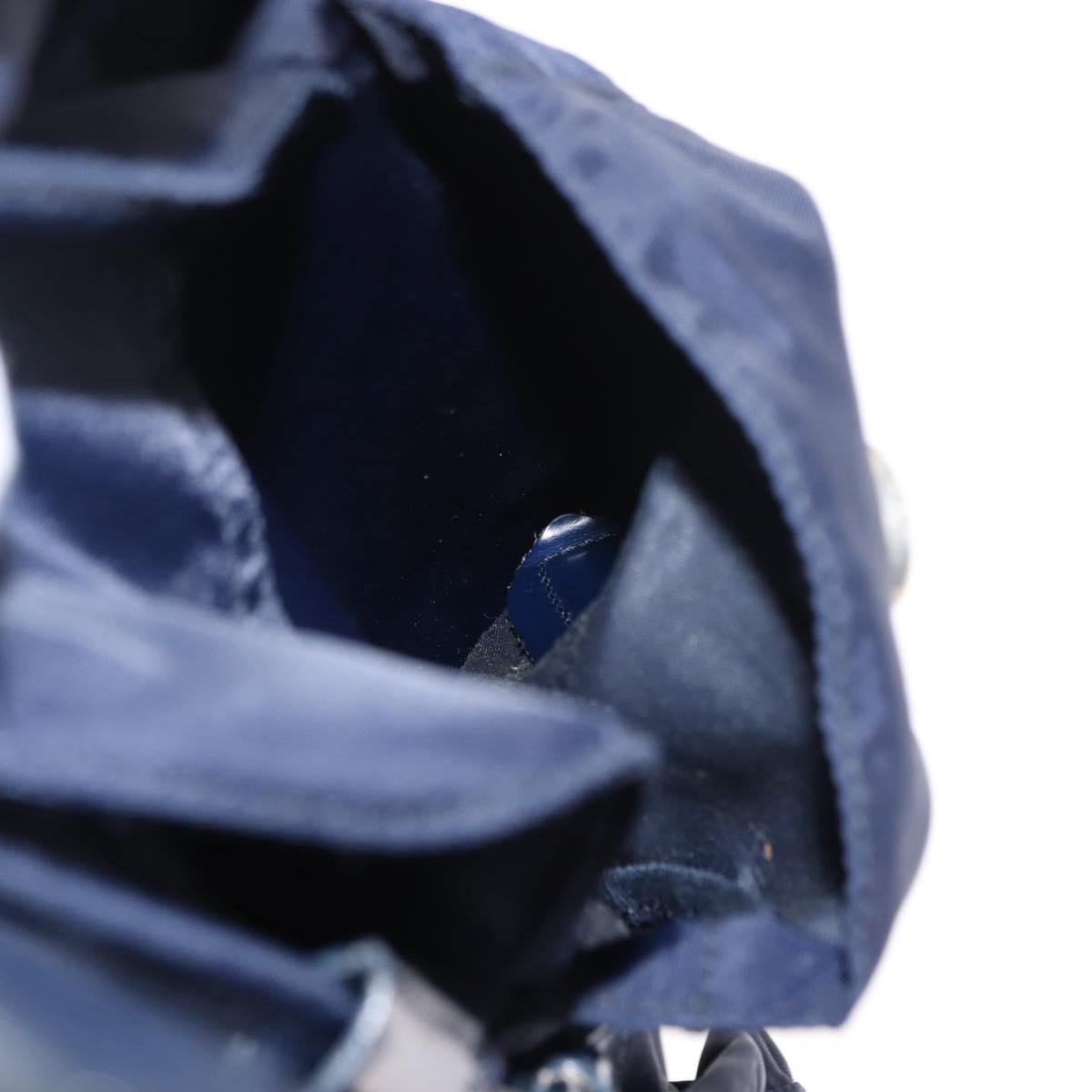 PRADA Backpack Nylon Navy Silver Auth bs29913