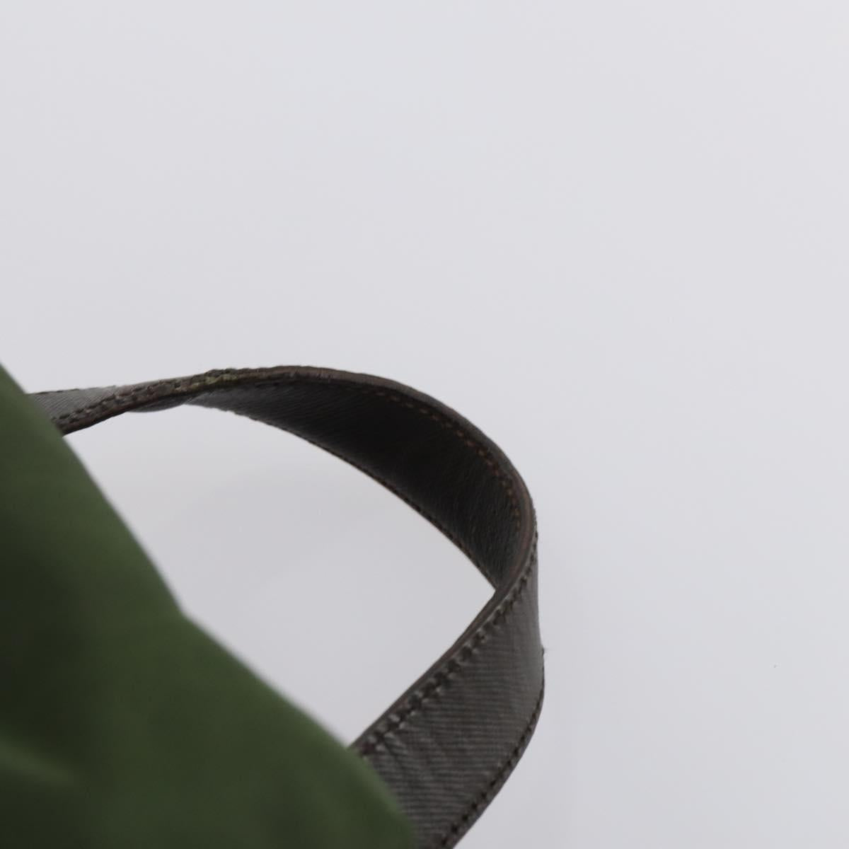 PRADA Backpack Nylon Khaki Silver Auth bs29914