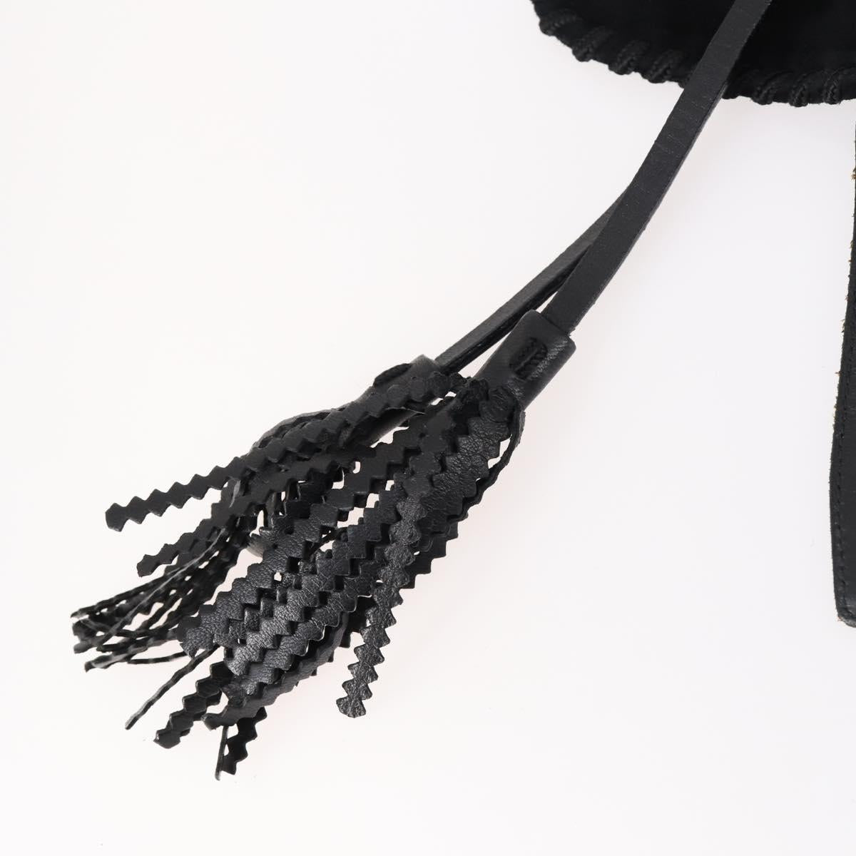 PRADA Backpack Leather Suede Black Auth bs29915