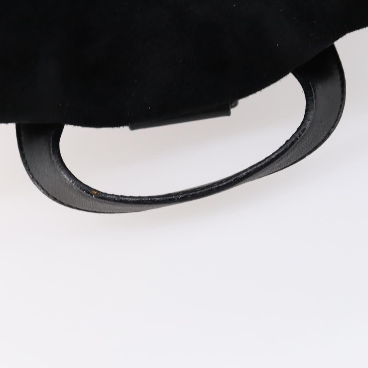 PRADA Backpack Leather Suede Black Auth bs29915