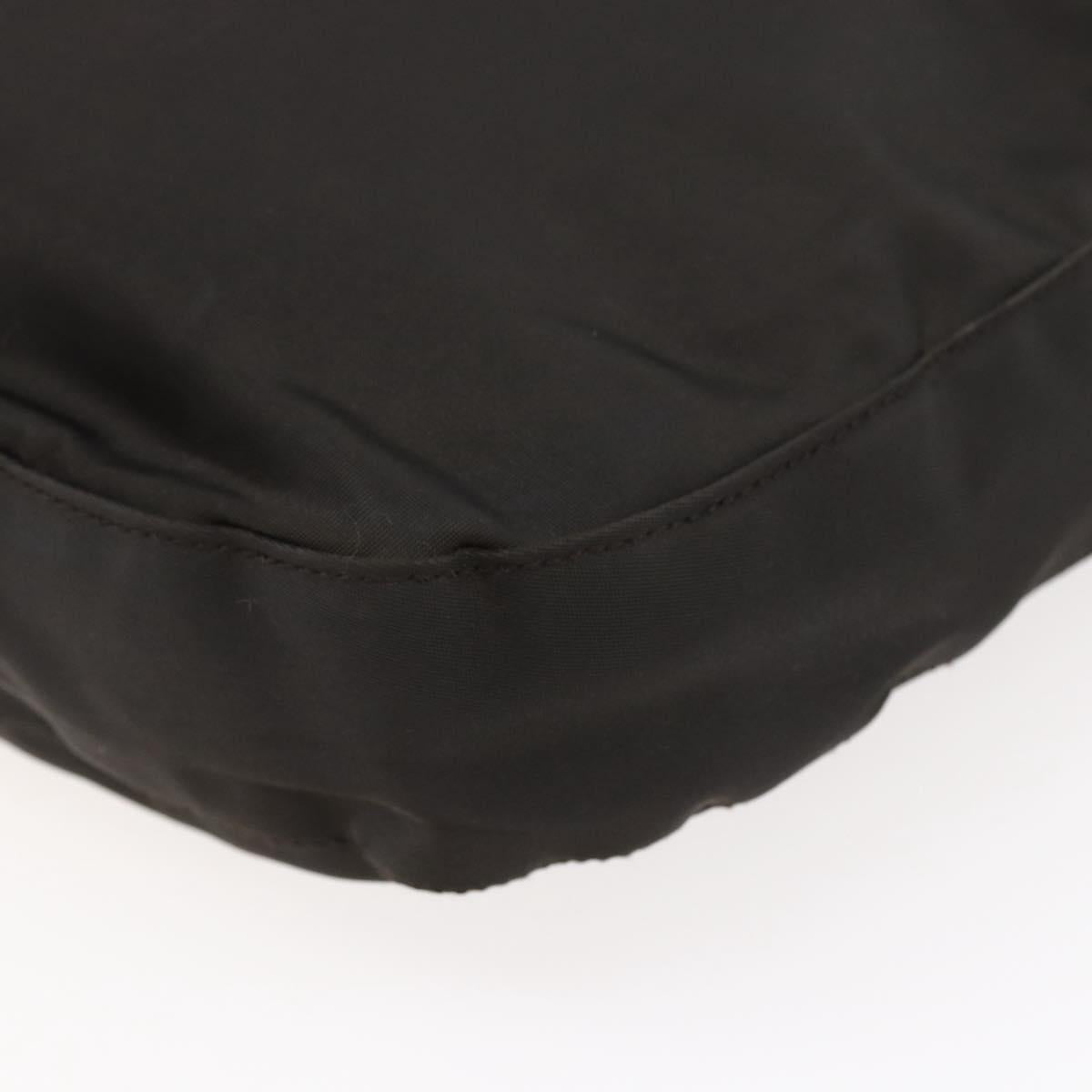 PRADA Chain Shoulder Bag Nylon Brown Auth bs29917