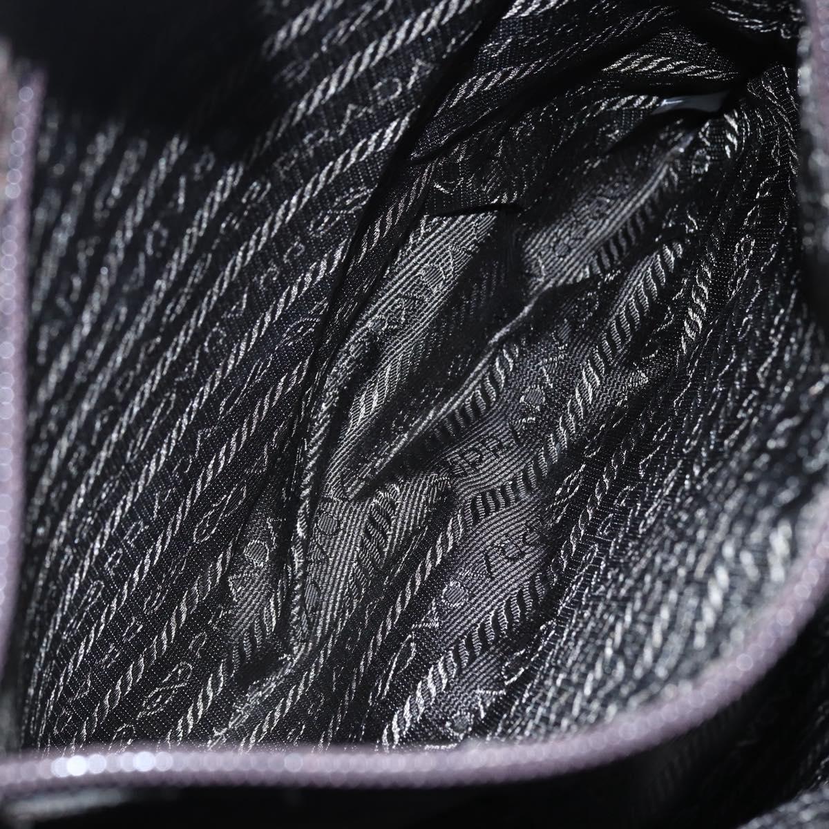 PRADA Chain Shoulder Bag Nylon Brown Auth bs29917