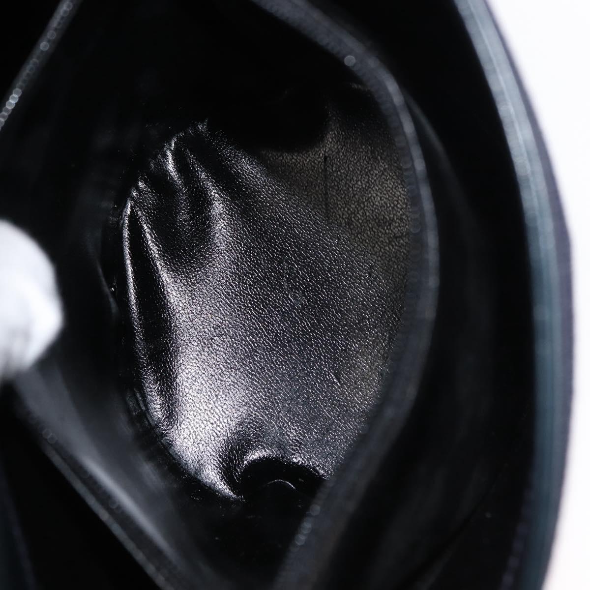 Salvatore Ferragamo Vala Shoulder Bag Leather Navy Gold Auth bs29928