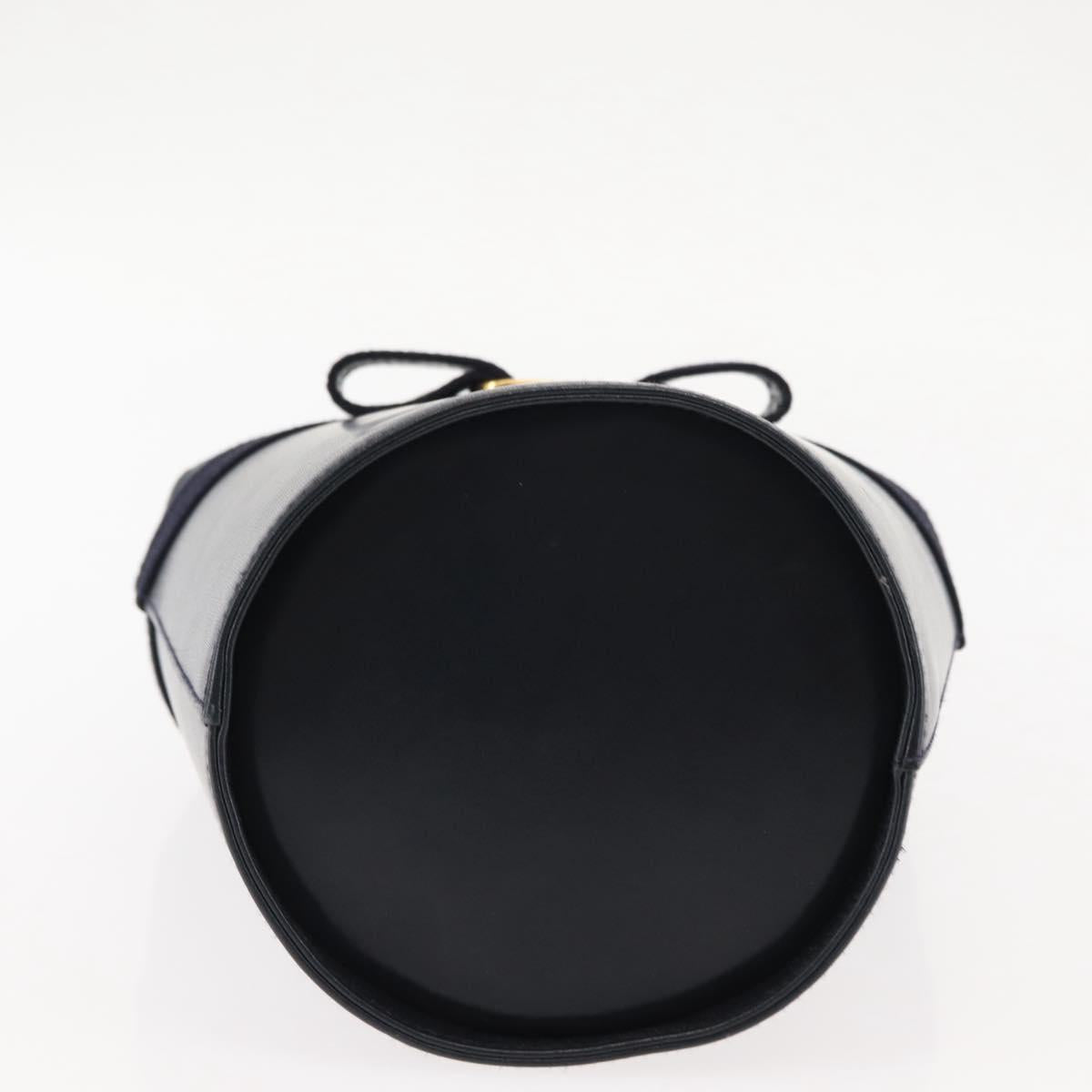 Salvatore Ferragamo Vala Shoulder Bag Leather Navy Gold Auth bs29928