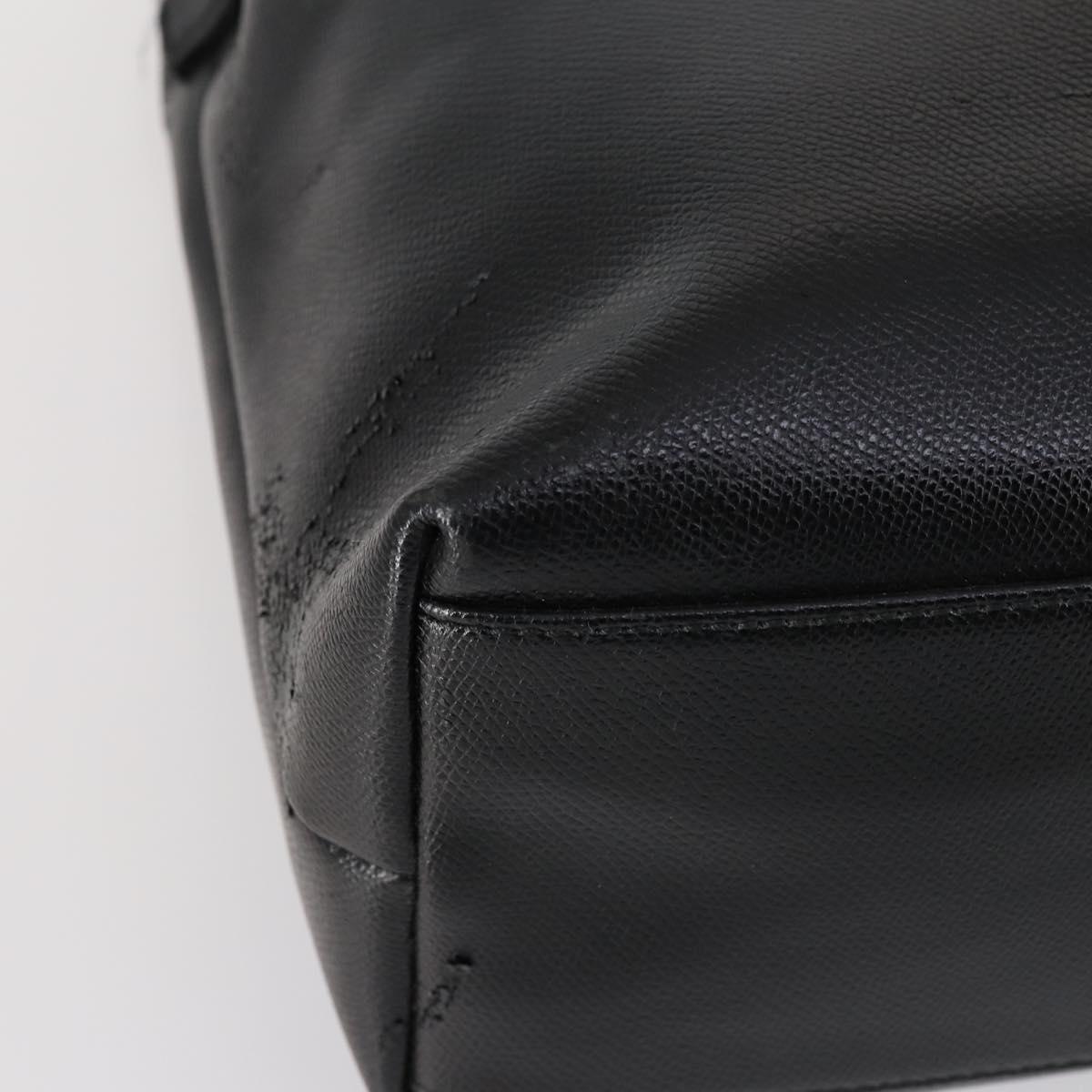 Salvatore Ferragamo Business Bag Leather 2way Black Silver Auth bs29929