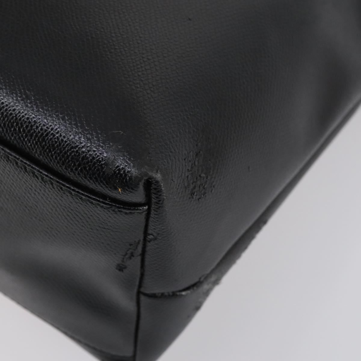 Salvatore Ferragamo Business Bag Leather 2way Black Silver Auth bs29929