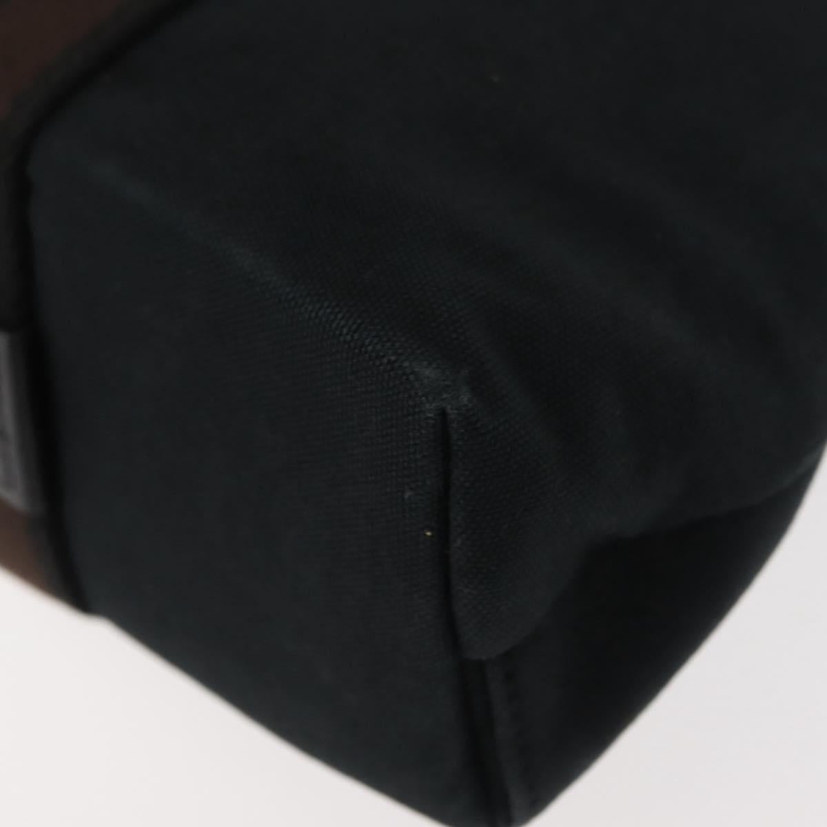 HERMES Toroca Horizontal PM Hand Bag Canvas Black Auth bs29932