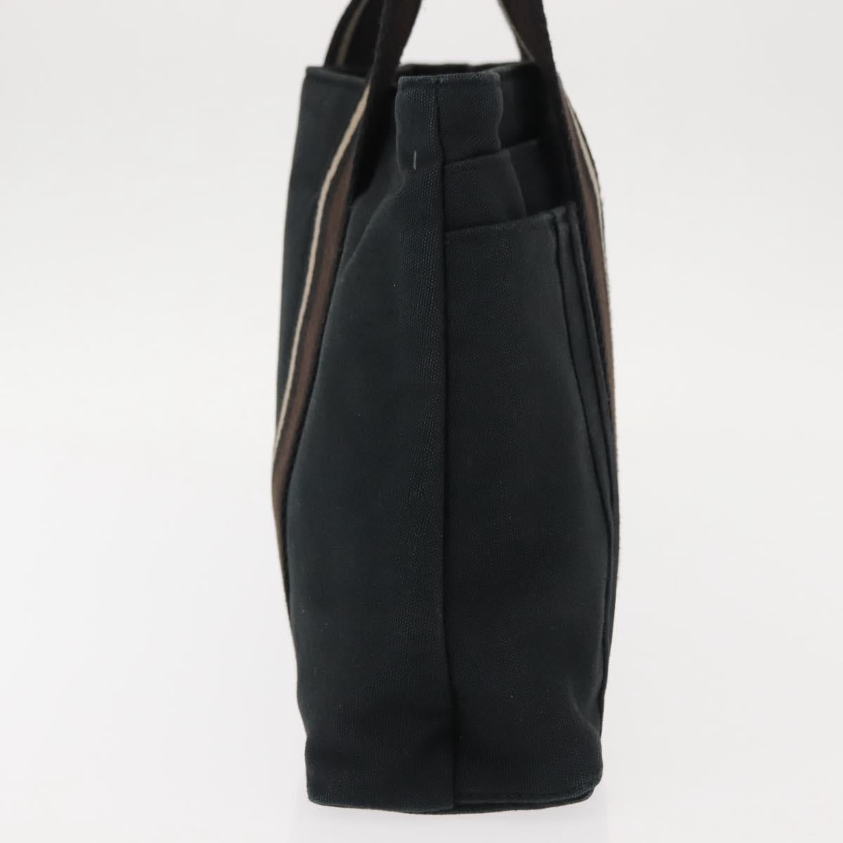 HERMES Toroca Horizontal PM Hand Bag Canvas Black Auth bs29932