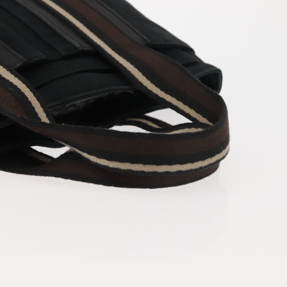 HERMES Toroca Horizontal PM Hand Bag Canvas Black Auth bs29932