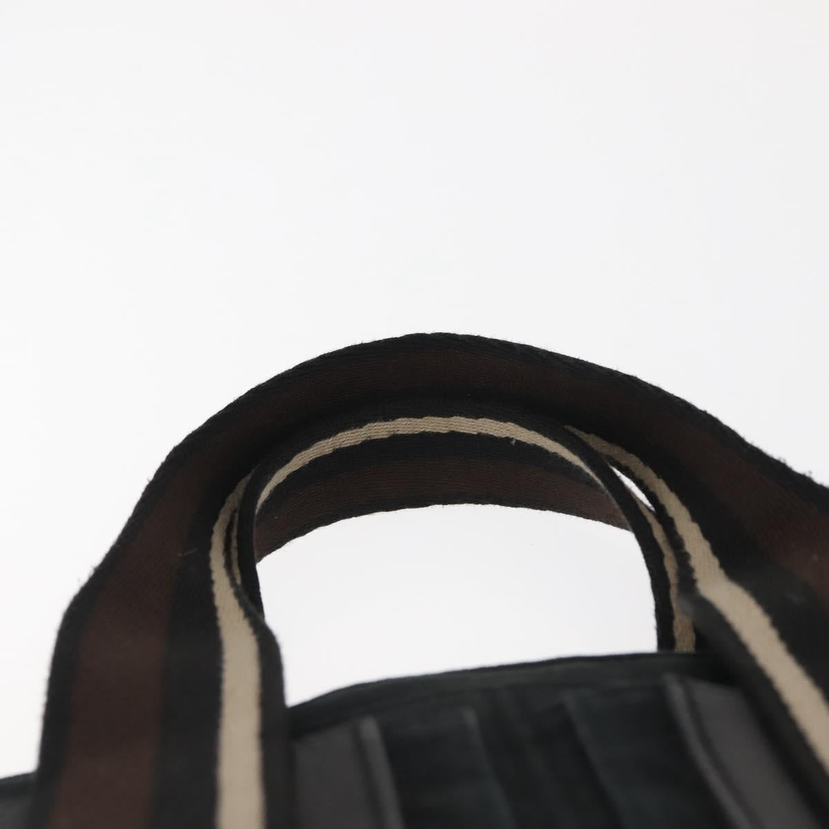 HERMES Toroca Horizontal PM Hand Bag Canvas Black Auth bs29932