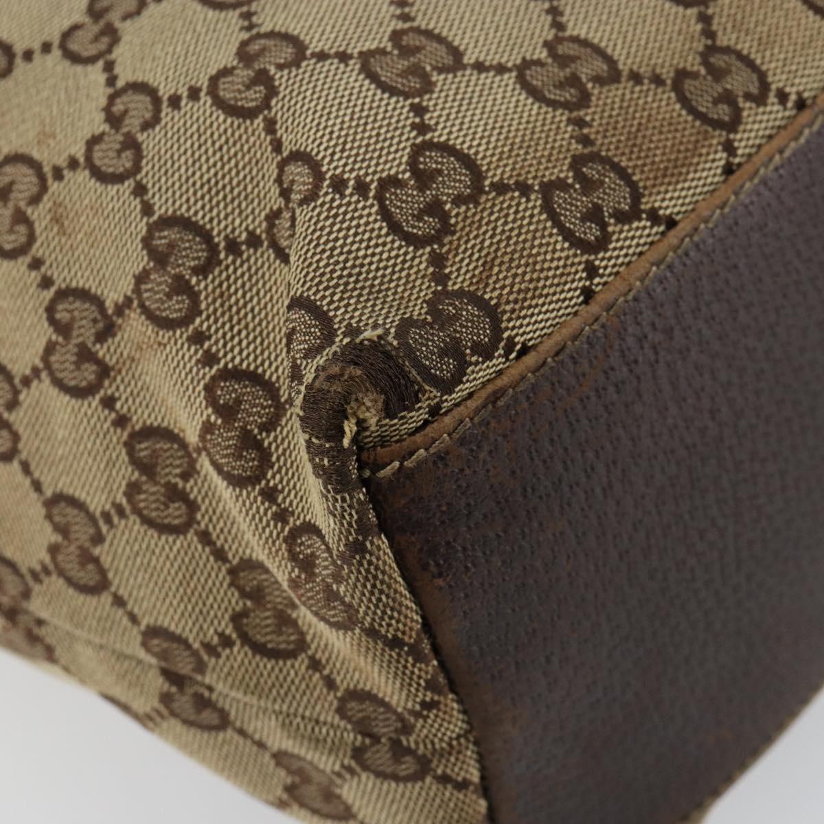 GUCCI GG Canvas Tote Bag Beige Gold 153009 Auth bs29934