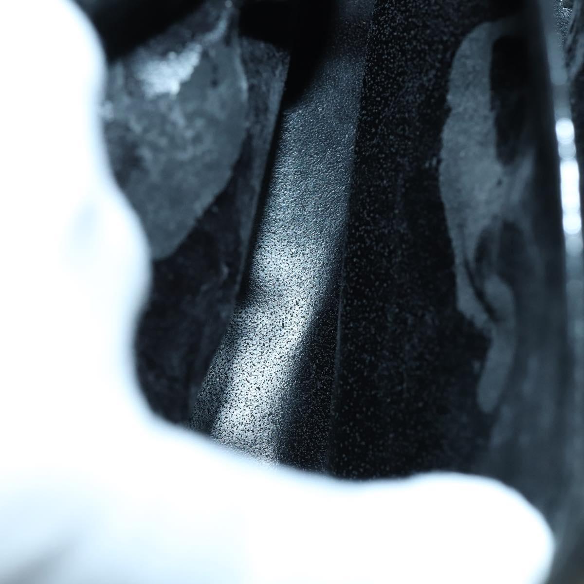 GUCCI Hand Bag Patent leather 2way Black Gold 000 2404 0503 Auth bs29935