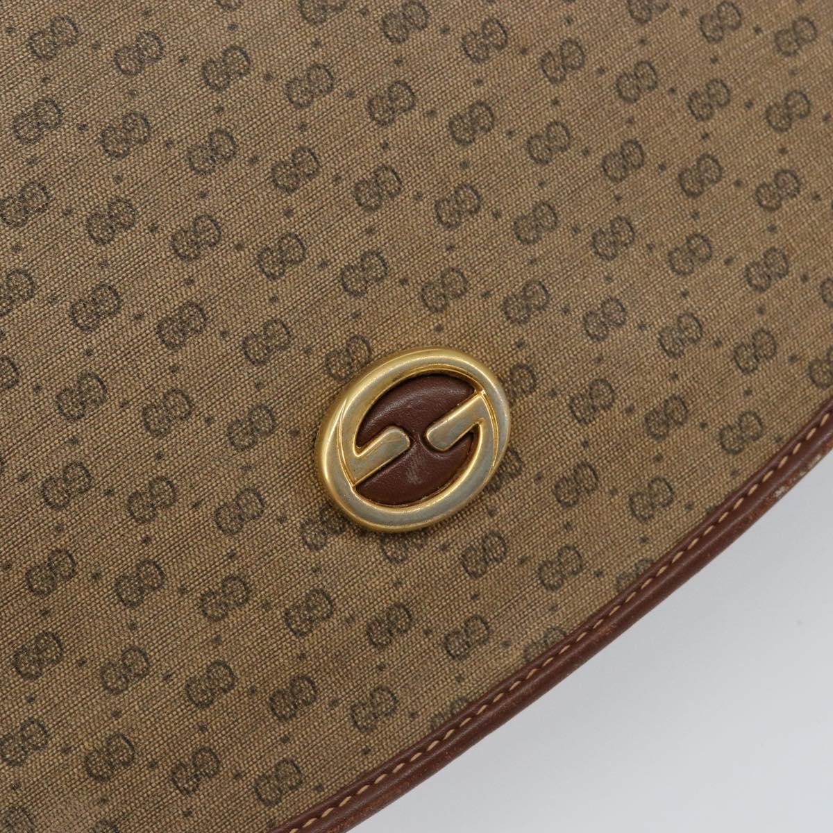 GUCCI Micro GG Supreme Shoulder Bag PVC Brown Gold 004 113 0363 Auth bs29936