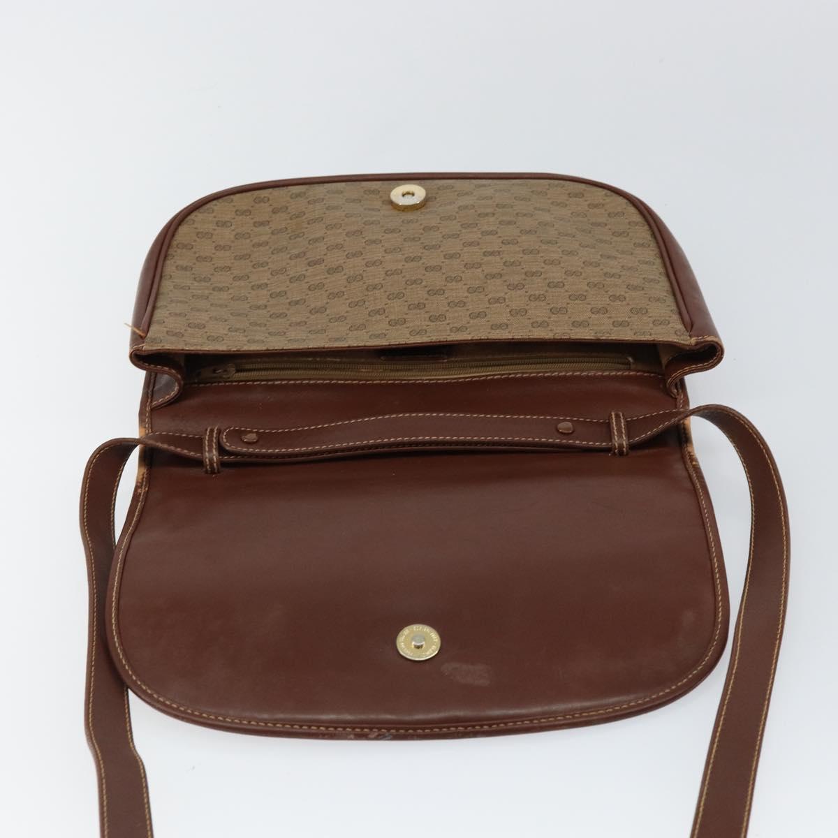 GUCCI Micro GG Supreme Shoulder Bag PVC Brown Gold 004 113 0363 Auth bs29936