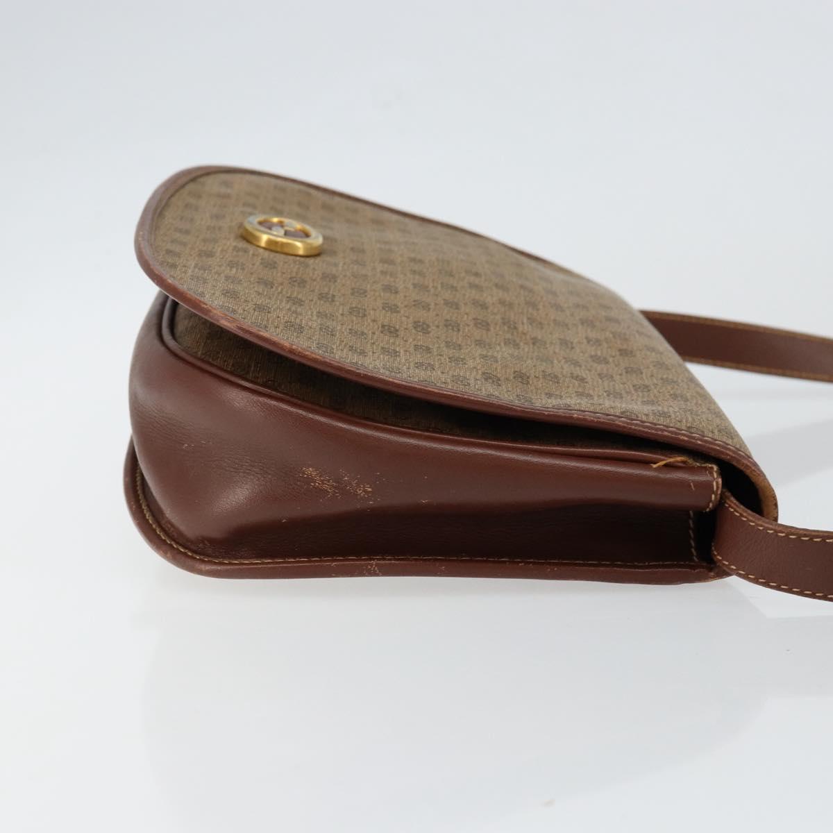 GUCCI Micro GG Supreme Shoulder Bag PVC Brown Gold 004 113 0363 Auth bs29936