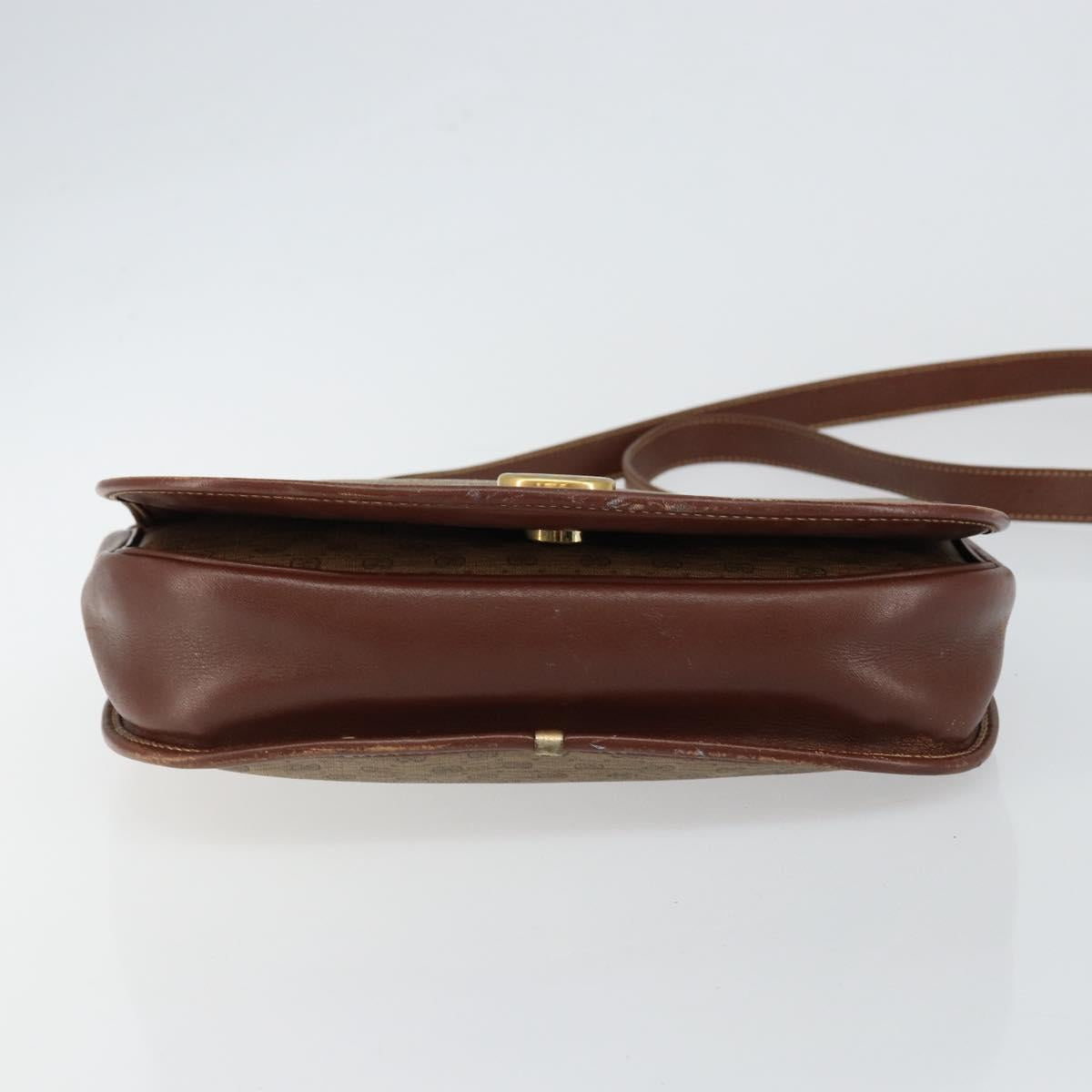 GUCCI Micro GG Supreme Shoulder Bag PVC Brown Gold 004 113 0363 Auth bs29936