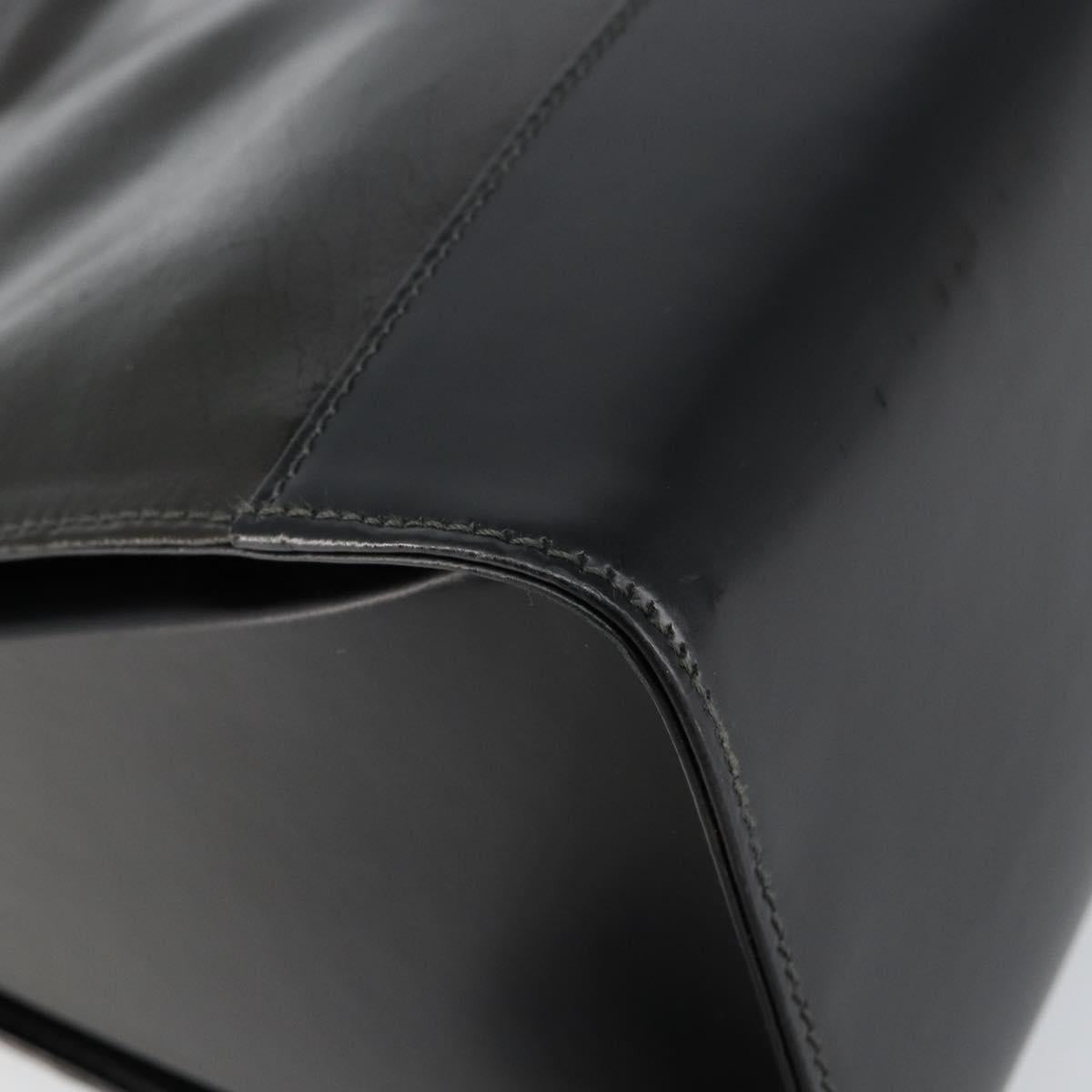 LOEWE Twist Shoulder Bag Leather Khaki Silver Auth bs29938