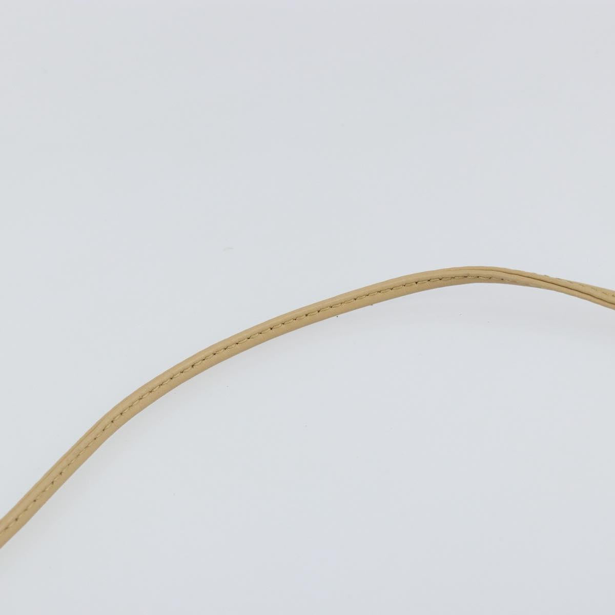 BOTTEGA VENETA The Pouch Shoulder Bag Leather Beige Auth bs29939