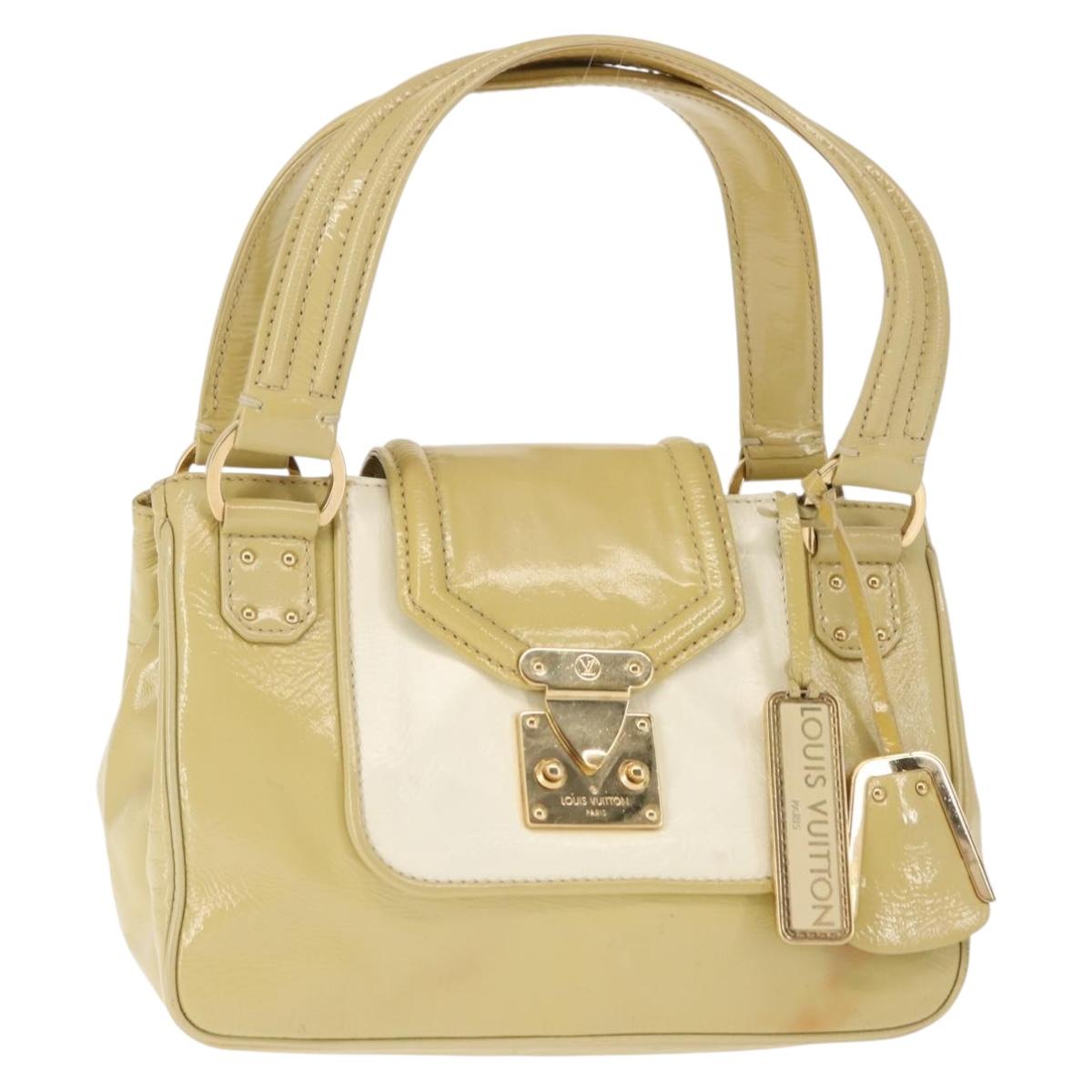 LOUIS VUITTON Cruise line Sac Bicolor Hand Bag Enamel Yellow M92547 Auth bs29940