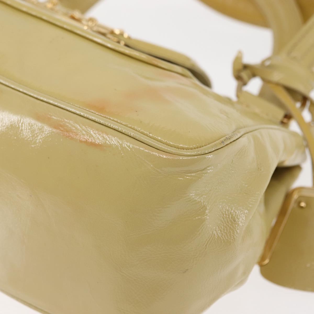 LOUIS VUITTON Cruise line Sac Bicolor Hand Bag Enamel Yellow M92547 Auth bs29940