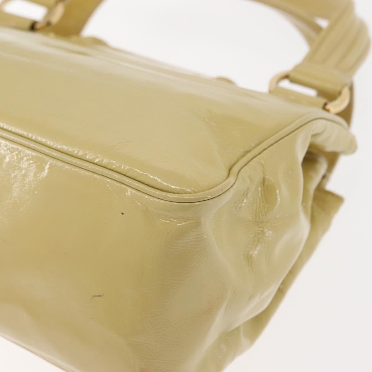 LOUIS VUITTON Cruise line Sac Bicolor Hand Bag Enamel Yellow M92547 Auth bs29940