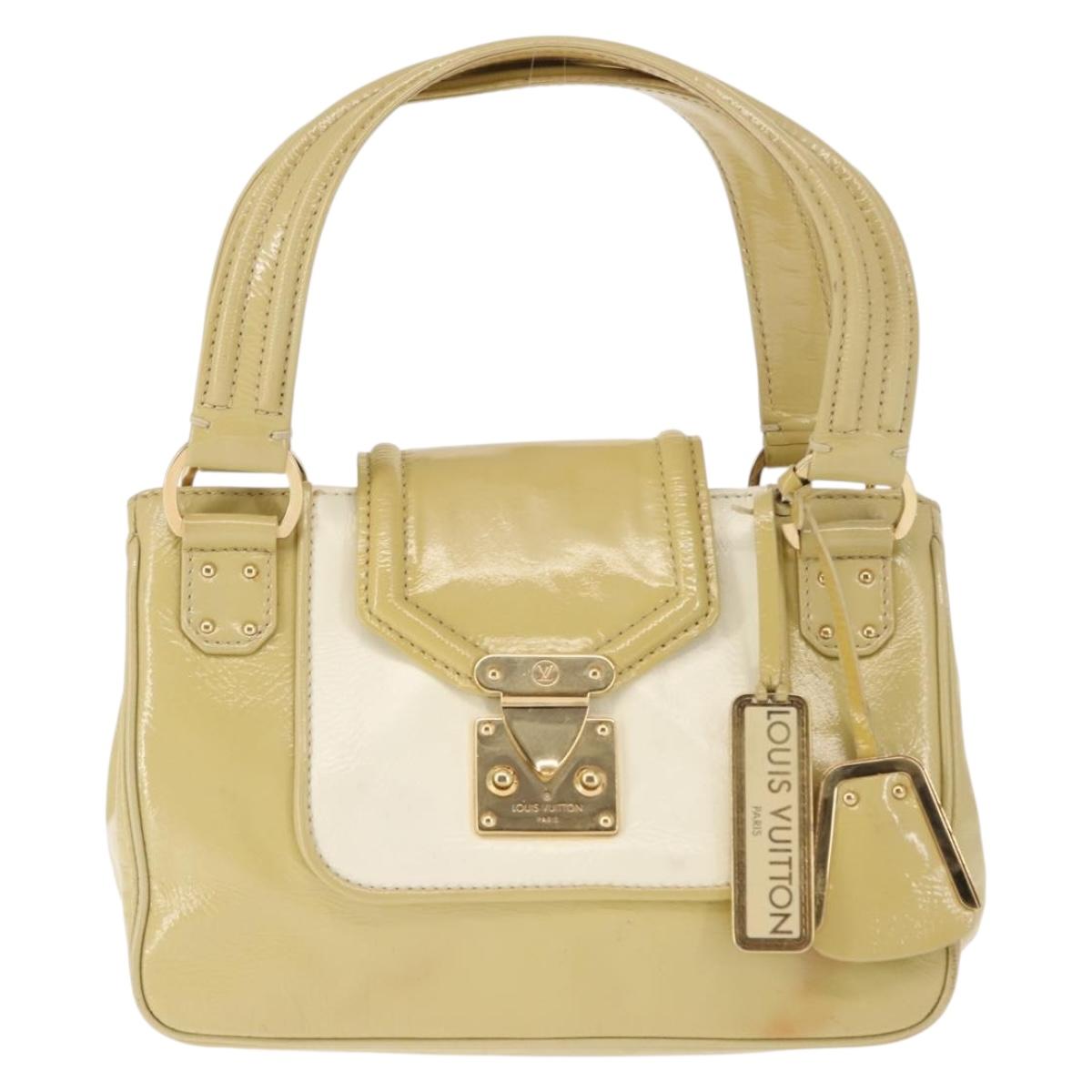 LOUIS VUITTON Cruise line Sac Bicolor Hand Bag Enamel Yellow M92547 Auth bs29940